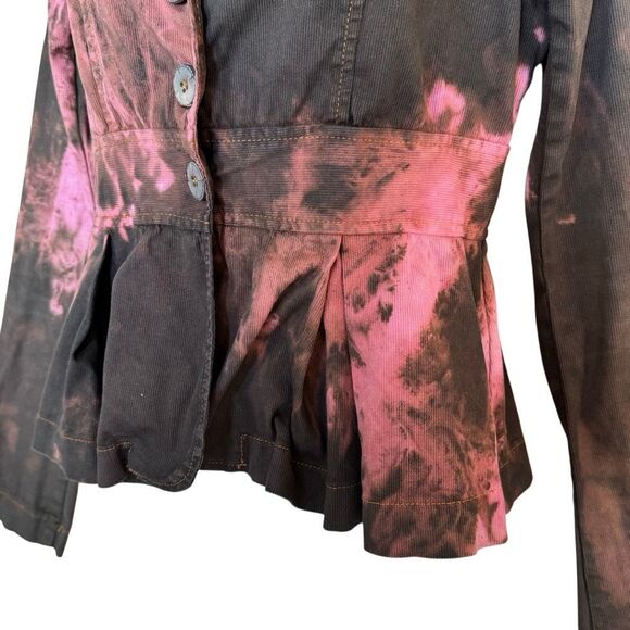 Reworked Vintage Y2K SoleMio Grunge Peplum Jacket L - Picture 4 of 8